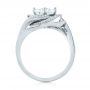 18k White Gold Knot Diamond Engagement Ring - Front View -  104115 - Thumbnail