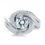  Platinum Platinum Knot Diamond Engagement Ring - Top View -  104115 - Thumbnail