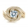 18k Yellow Gold 18k Yellow Gold Knot Diamond Engagement Ring - Top View -  104115 - Thumbnail