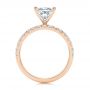 18k Rose Gold 18k Rose Gold London Blue Topaz And Diamond Engagement Ring - Front View -  106099 - Thumbnail