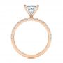 18k Rose Gold 18k Rose Gold London Blue Topaz And Diamond Engagement Ring - Front View -  106099 - Thumbnail