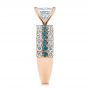 18k Rose Gold 18k Rose Gold London Blue Topaz And Diamond Engagement Ring - Side View -  106099 - Thumbnail