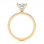 18k Yellow Gold 18k Yellow Gold London Blue Topaz And Diamond Engagement Ring - Front View -  106099 - Thumbnail