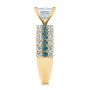 18k Yellow Gold 18k Yellow Gold London Blue Topaz And Diamond Engagement Ring - Side View -  106099 - Thumbnail