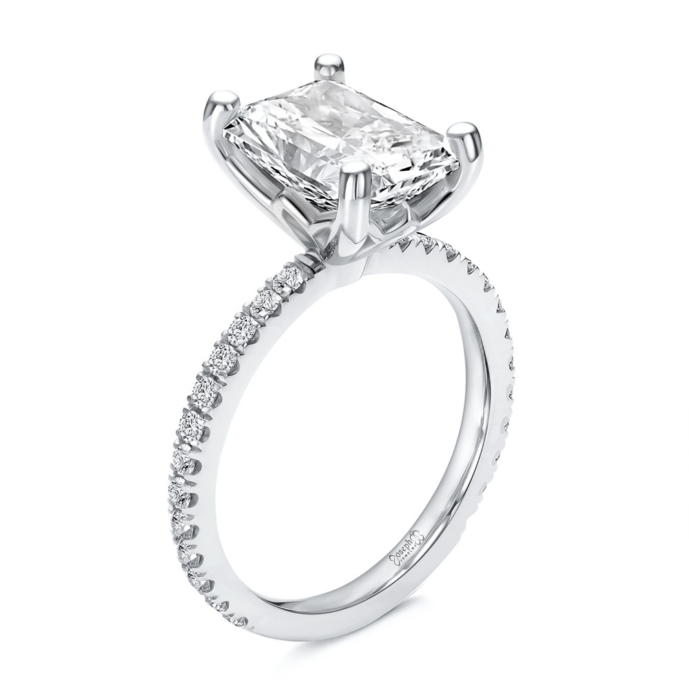 Lotus Basket Radiant Cut Diamond Engagement Ring - Image