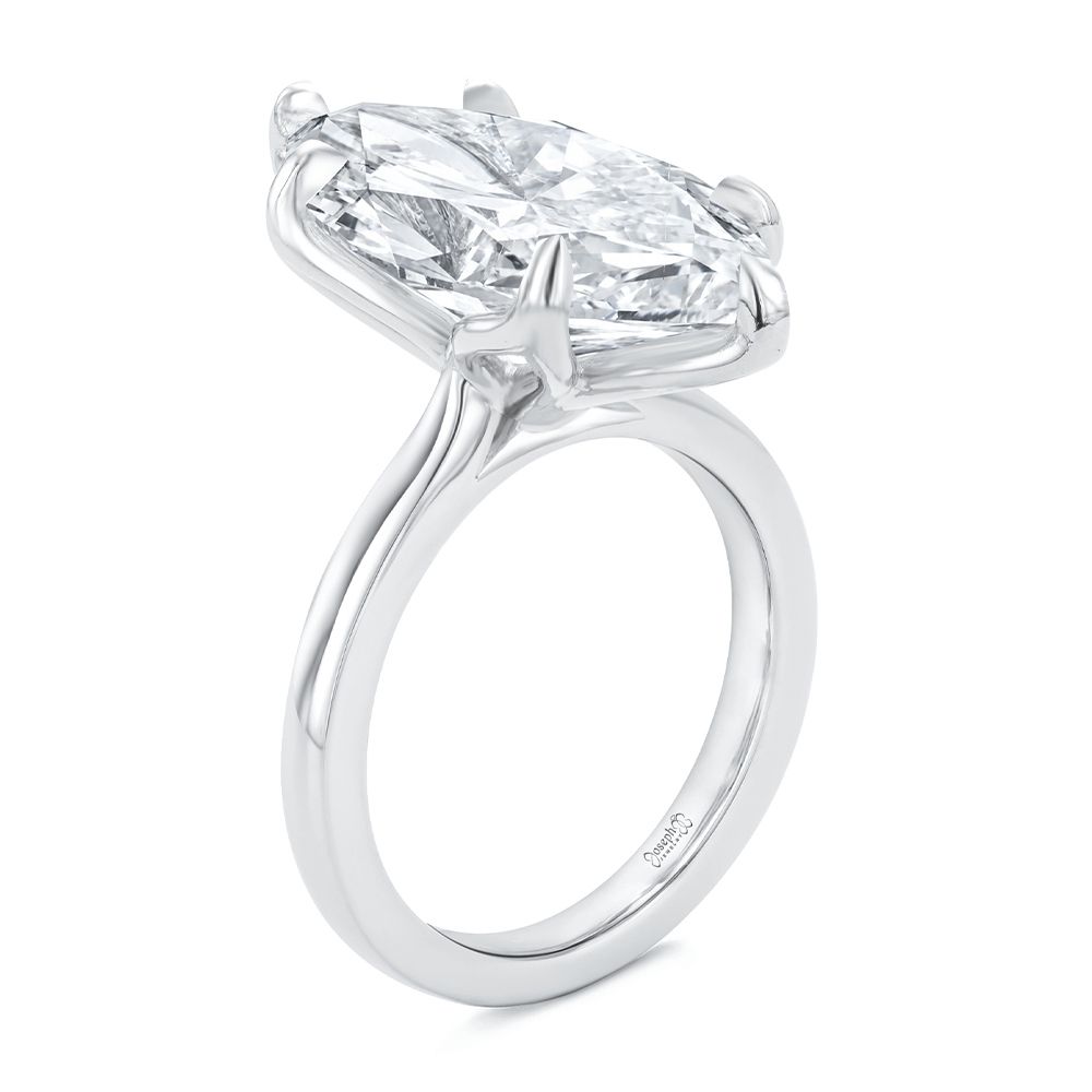 Lotus Head Marquise Diamond Solitaire Engagement Ring - reference design