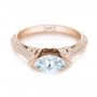 18k Rose Gold 18k Rose Gold Marquise Diamond Engagement Ring - Flat View -  103988 - Thumbnail