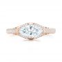 14k Rose Gold 14k Rose Gold Marquise Diamond Engagement Ring - Top View -  102769 - Thumbnail