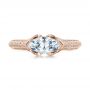 18k Rose Gold 18k Rose Gold Marquise Diamond Engagement Ring - Top View -  103988 - Thumbnail