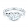 14k White Gold Marquise Diamond Engagement Ring - Flat View -  102769 - Thumbnail