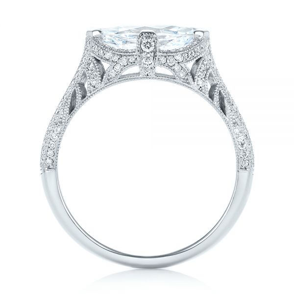  Platinum Platinum Marquise Diamond Engagement Ring - Front View -  102769