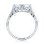 14k White Gold Marquise Diamond Engagement Ring - Front View -  102769 - Thumbnail