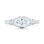  Platinum Platinum Marquise Diamond Engagement Ring - Top View -  102769 - Thumbnail