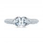 14k White Gold 14k White Gold Marquise Diamond Engagement Ring - Top View -  103988 - Thumbnail