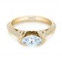 14k Yellow Gold 14k Yellow Gold Marquise Diamond Engagement Ring - Flat View -  103988 - Thumbnail