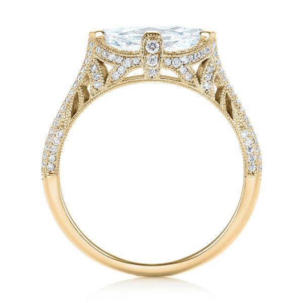 14k Yellow Gold 14k Yellow Gold Marquise Diamond Engagement Ring - Front View -  102769