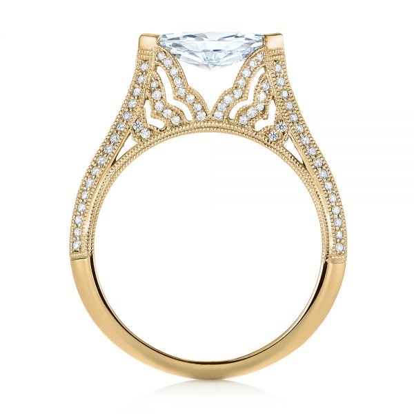 14k Yellow Gold 14k Yellow Gold Marquise Diamond Engagement Ring - Front View -  103988