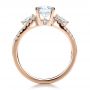 18k Rose Gold 18k Rose Gold Marquise Diamond Engagement Ring With Eternity Band - Front View -  100003 - Thumbnail