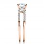 14k Rose Gold 14k Rose Gold Marquise Diamond Engagement Ring With Eternity Band - Side View -  100003 - Thumbnail