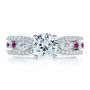  Platinum Platinum Marquise Diamond Engagement Ring With Eternity Band - Three-Quarter View -  100003 - Thumbnail