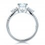 18k White Gold Marquise Diamond Engagement Ring With Eternity Band - Front View -  100003 - Thumbnail