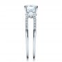 18k White Gold Marquise Diamond Engagement Ring With Eternity Band - Side View -  100003 - Thumbnail