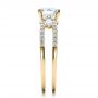 18k Yellow Gold 18k Yellow Gold Marquise Diamond Engagement Ring With Eternity Band - Side View -  100003 - Thumbnail
