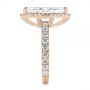 18k Rose Gold 18k Rose Gold Marquise Diamond Halo Engagement Ring - Side View -  105189 - Thumbnail