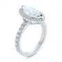  Platinum Platinum Marquise Diamond Halo Engagement Ring - Three-Quarter View -  105189 - Thumbnail
