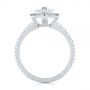 18k White Gold 18k White Gold Marquise Diamond Halo Engagement Ring - Front View -  105189 - Thumbnail