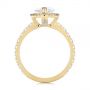 14k Yellow Gold 14k Yellow Gold Marquise Diamond Halo Engagement Ring - Front View -  105189 - Thumbnail