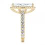18k Yellow Gold Marquise Diamond Halo Engagement Ring - Side View -  105189 - Thumbnail