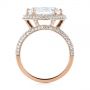 18k Rose Gold 18k Rose Gold Marquise Diamond Pave Halo Engagement Ring - Front View -  104585 - Thumbnail