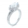  Platinum Marquise Diamond Pave Halo Engagement Ring - Three-Quarter View -  104585 - Thumbnail