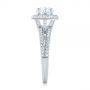 18k White Gold 18k White Gold Marquise Diamond Pave Halo Engagement Ring - Side View -  104585 - Thumbnail