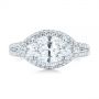  Platinum Marquise Diamond Pave Halo Engagement Ring - Top View -  104585 - Thumbnail