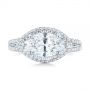 14k White Gold 14k White Gold Marquise Diamond Pave Halo Engagement Ring - Top View -  104585 - Thumbnail