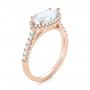 18k Rose Gold 18k Rose Gold Marquise Halo Diamond Engagement Ring - Three-Quarter View -  104001 - Thumbnail
