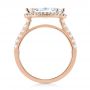 18k Rose Gold 18k Rose Gold Marquise Halo Diamond Engagement Ring - Front View -  104001 - Thumbnail