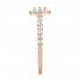 14k Rose Gold 14k Rose Gold Marquise Halo Diamond Engagement Ring - Side View -  104001 - Thumbnail