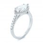 18k White Gold Marquise Halo Diamond Engagement Ring - Three-Quarter View -  104001 - Thumbnail
