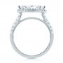 18k White Gold Marquise Halo Diamond Engagement Ring - Front View -  104001 - Thumbnail
