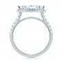 18k White Gold Marquise Halo Diamond Engagement Ring - Front View -  104001 - Thumbnail