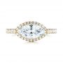 14k Yellow Gold 14k Yellow Gold Marquise Halo Diamond Engagement Ring - Top View -  104001 - Thumbnail