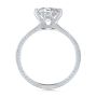 14k White Gold Marquise Lotus Diamond Engagement Ring - Front View -  108269 - Thumbnail