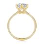 18k Yellow Gold 18k Yellow Gold Marquise Lotus Diamond Engagement Ring - Front View -  108269 - Thumbnail