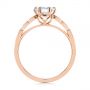 14k Rose Gold Marquise Shaped Classic Diamond Engagement Ring - Front View -  105182 - Thumbnail