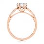 18k Rose Gold 18k Rose Gold Marquise Shaped Classic Diamond Engagement Ring - Front View -  105182 - Thumbnail