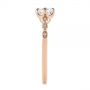 14k Rose Gold Marquise Shaped Classic Diamond Engagement Ring - Side View -  105182 - Thumbnail
