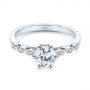 18k White Gold 18k White Gold Marquise Shaped Classic Diamond Engagement Ring - Flat View -  105182 - Thumbnail
